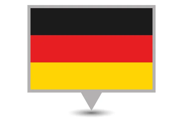 Bandera de país ilustrada de Alemania — Vector de stock