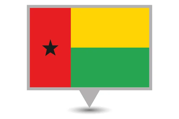 Pays illustré Drapeau de Guinée Bissau — Image vectorielle