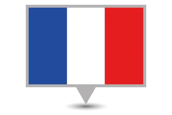 Illustrated Country Flag of  France — Stock Vector