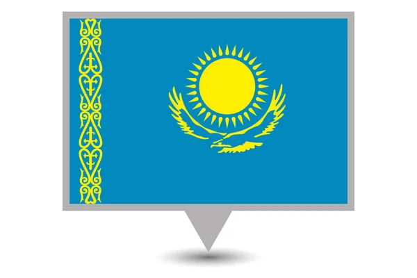Ilustrowana flaga kraju kazakstan — Wektor stockowy