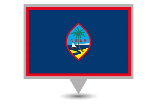 Ilustrowana bandera kraju Guam — Wektor stockowy