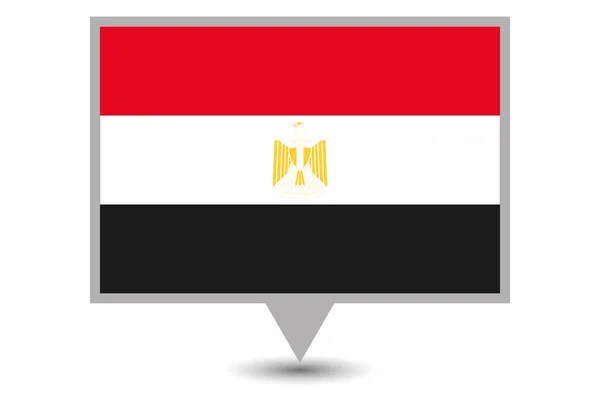 Pays illustré Drapeau de l'Egypte — Image vectorielle