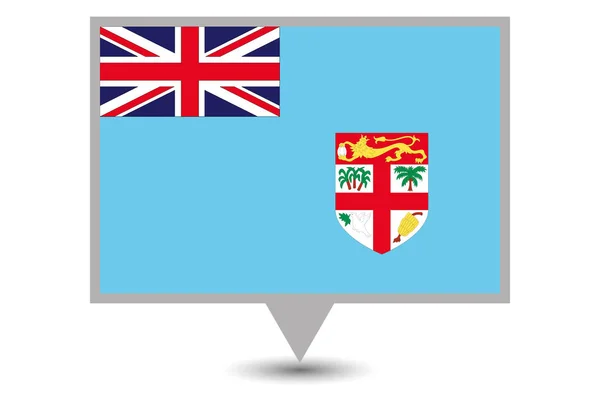 Illustrerade land flagga Fiji — Stock vektor