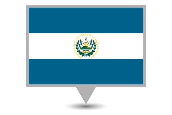 Illustrierte Flagge El Salvadors — Stockvektor