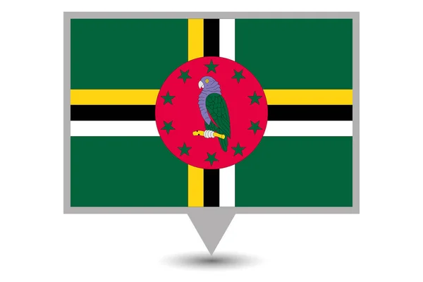 Ilustrovaná vlajka Dominiky — Stockový vektor