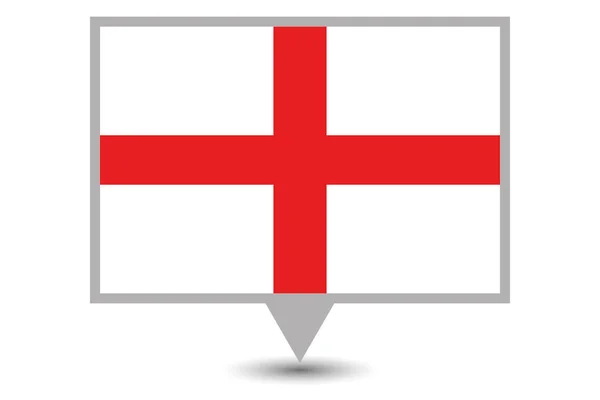 País ilustrado Bandeira da Inglaterra — Vetor de Stock