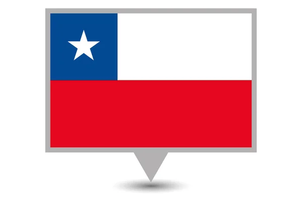 Ilustrowana bandera kraju Chile — Wektor stockowy