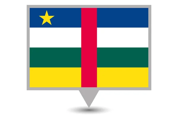 Bandeira do país ilustrada da República Centro-Africana — Vetor de Stock