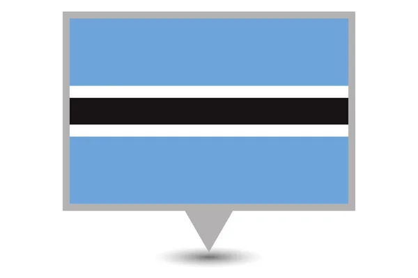Bandera de Botswana País Ilustrado — Vector de stock