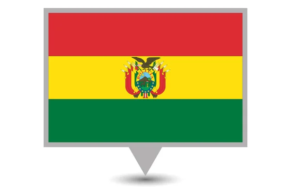 Geïllustreerde vlag van Bolivia — Stockvector