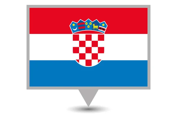 Иллюстрированный флаг Хорватии — стоковый вектор