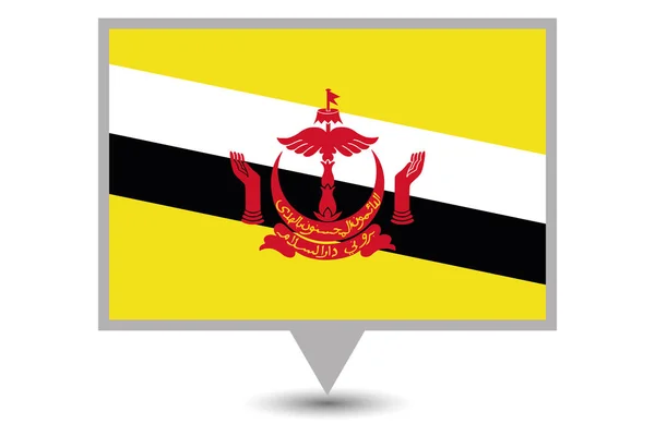 Illustrated Country Flag of  Brunei — Stock Vector