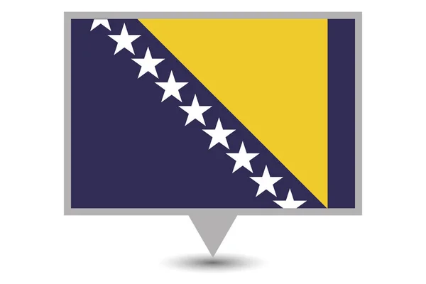 Bandeira do país ilustrada da Bósnia — Vetor de Stock