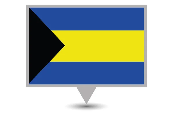 Иллюстрированный флаг Багамских островов — стоковый вектор