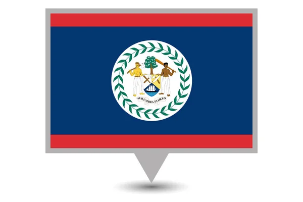 Bandeira do país ilustrada de Belize — Vetor de Stock