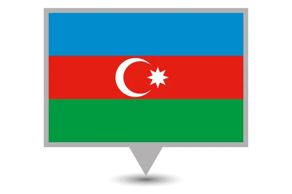 Bandiera nazionale illustrata dell'Azerbaigian — Vettoriale Stock