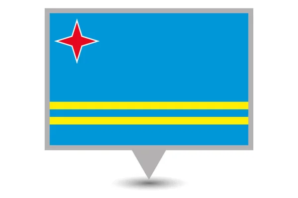 Bandera de Aruba País Ilustrado — Archivo Imágenes Vectoriales