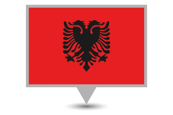 Bandiera nazionale illustrata dell'Albania — Vettoriale Stock