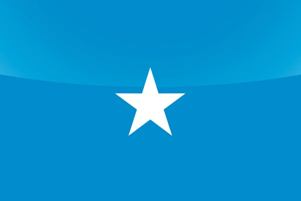 Illusztrált fényes ország zászlaja Szomália — Stock Vector