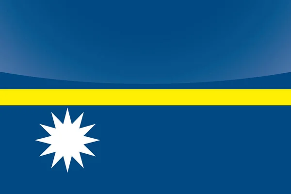 Bandeira de país lustrosa ilustrada de Nauru — Vetor de Stock