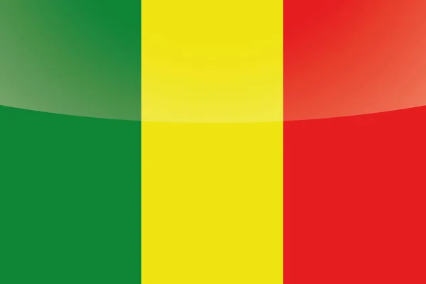 Bandera de Malí Ilustrada País Brillante — Archivo Imágenes Vectoriales