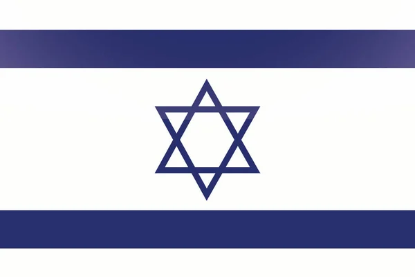 Εικονογραφημένη γυαλιστερή σημαία χώρας του Ισραήλ — Διανυσματικό Αρχείο