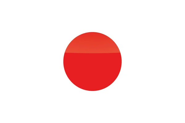 Geïllustreerde glanzende land vlag van Japan — Stockvector