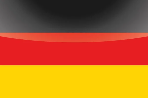 Geïllustreerde glanzende land vlag van Duitsland — Stockvector