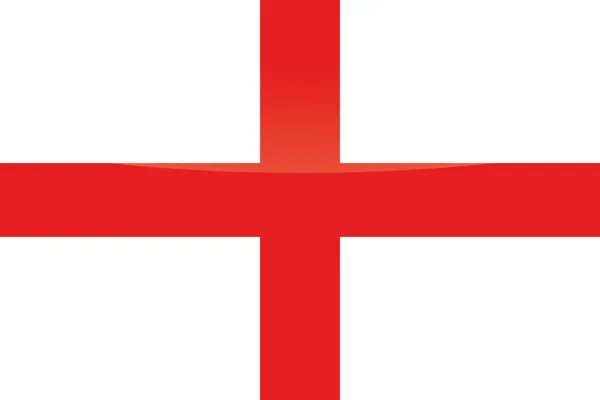 イングランドのイラスト光沢のある国の旗 — ストックベクタ