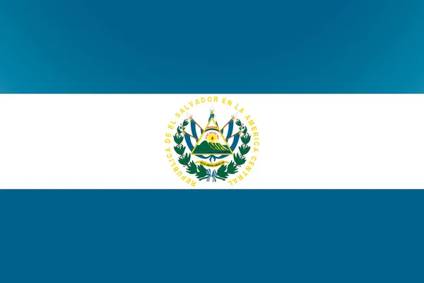 Illustrata Bandiera Paese Lucido di El Salvador — Vettoriale Stock