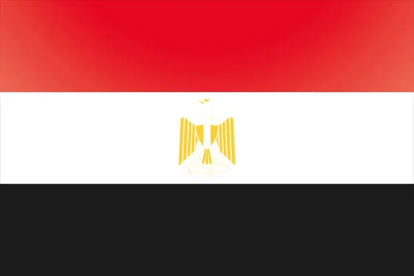 Mısır Resimli Parlak Ülke Bayrağı — Stok Vektör