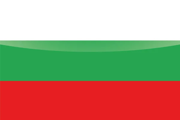 Ilustrado Brillante Bandera de Bulgaria — Vector de stock