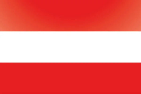 Bandeira do país lustroso ilustrado da Áustria —  Vetores de Stock