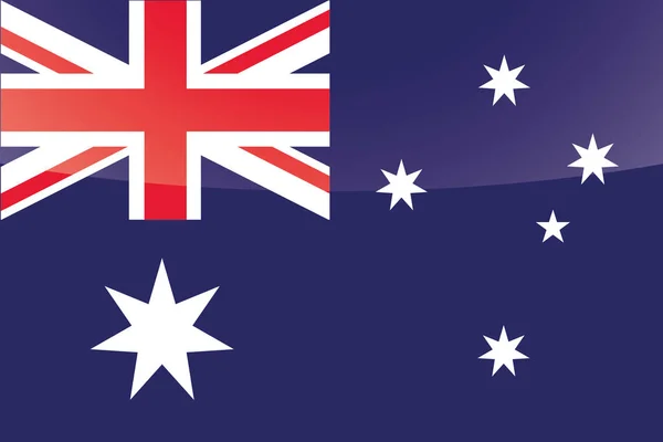 Bandera de Australia País Brillante Ilustrada — Vector de stock