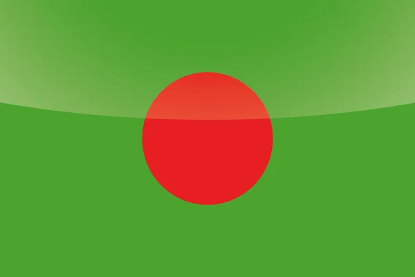 Bandera País Brillante Ilustrada de Bangladesh — Archivo Imágenes Vectoriales