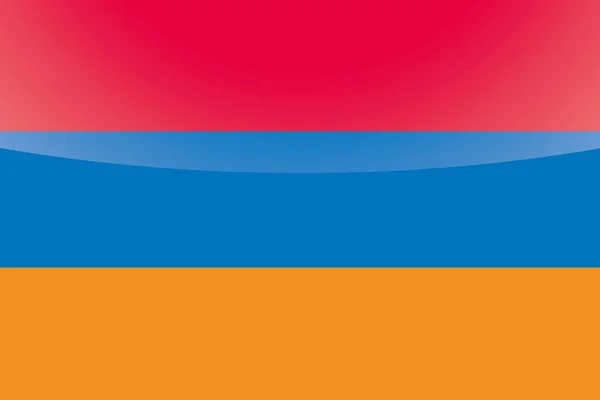Εικονογραφημένη γυαλιστερή σημαία χώρας της Αρμενίας — Διανυσματικό Αρχείο