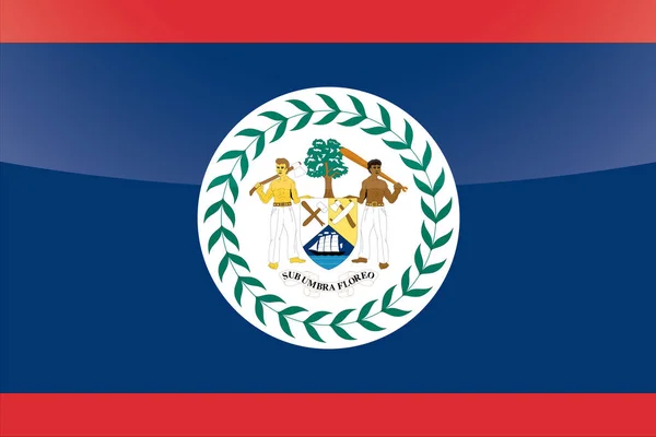 Belize Resimli Parlak Ülke Bayrağı — Stok Vektör