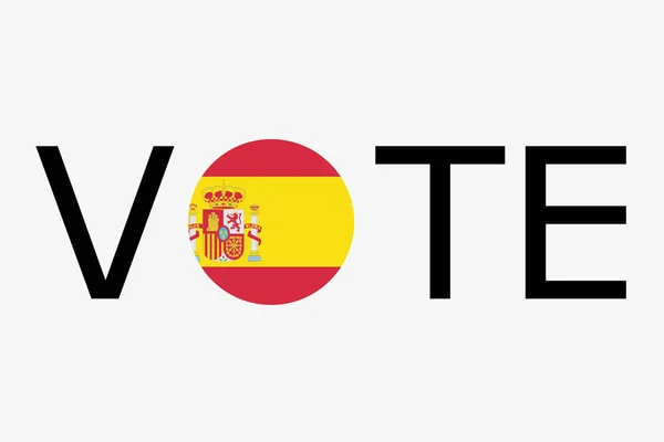 Uttrycka röstar med den dountry sjunka av Spanien — Stock vektor