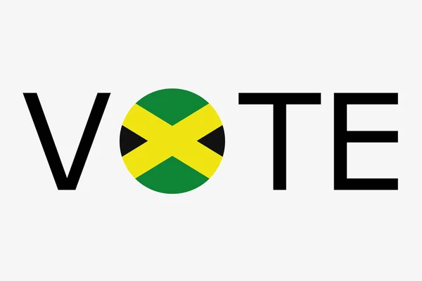 A szó szavazás a dountry zászlaja Jamaica — Stock Vector