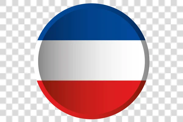 유고슬라비아 국기의 3D 버튼 — 스톡 벡터