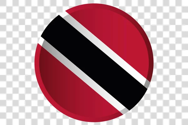 Botón 3D de la Bandera de Trinidad y Tobago — Archivo Imágenes Vectoriales