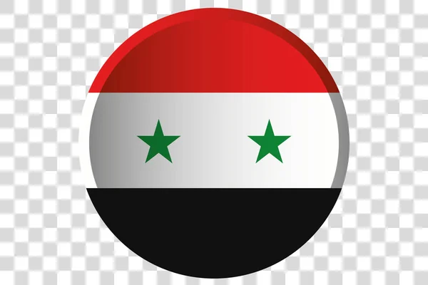3D-кнопка флага Сирии — стоковый вектор