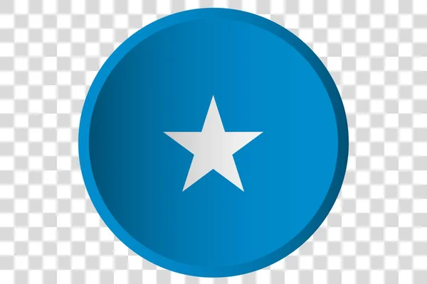 Szomália zászlójának 3D-s nyomógombja — Stock Vector