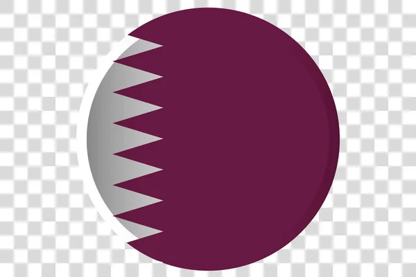 3D Button of the Flag of  Qatar — Stock Vector