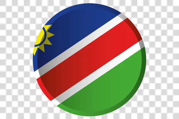 3D Button of the Flag of  Namibia — Stock Vector