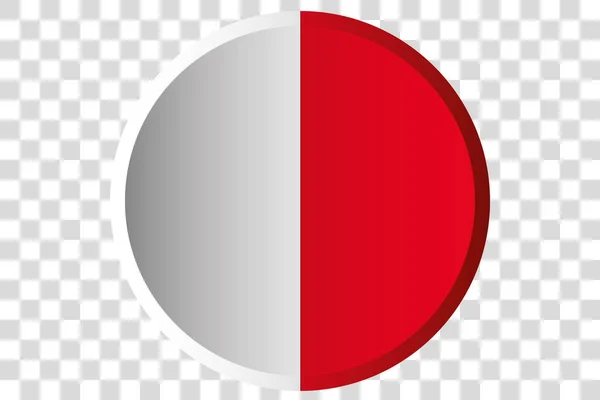 マルタの旗の3Dボタン — ストックベクタ