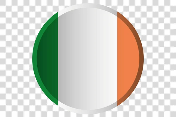 3D-Taste der Flagge von Irland — Stockvektor