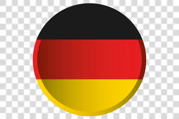 Botón 3D de la Bandera de Alemania — Vector de stock