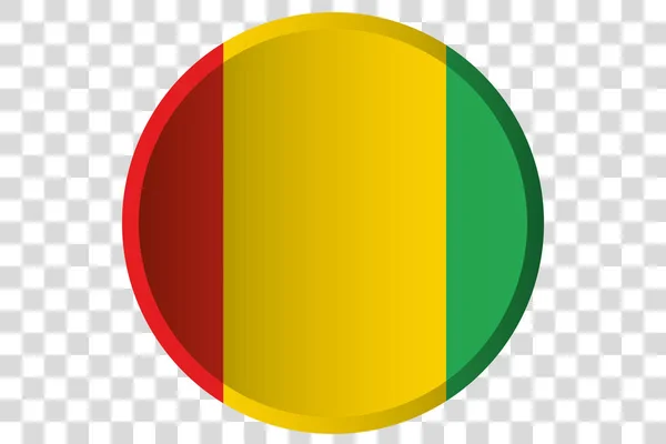 几内亚国旗的3d按钮 — 图库矢量图片