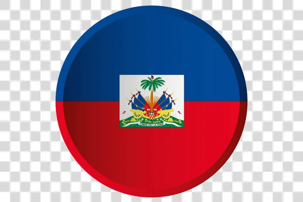 Haiti zászlójának 3D-s gombja — Stock Vector